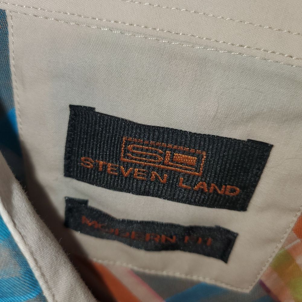 Vibrant Multicolor Striped Button Down Shirt - image 3